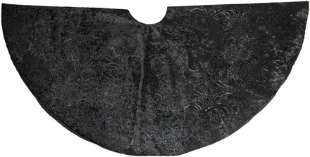 Anna's Collection Kerstboomrok - fluweel zwart - 120 cm - kerstversiering - kerstboom kleed?