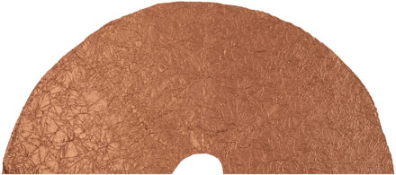 Anna's Collection Kerstboomrok - goud - polyester - D120 cm - geplooid - kerstboomkleed - kerstdecoratie Rose goud