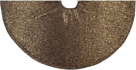 Anna's Collection Kerstboomrok/kerstboom kleed glanzend goud 120 cm kerstversiering - Kerstboomrokken Goudkleurig
