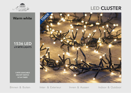 Anna's Collection Kerstverlichting - 1536 leds - warm wit - 9 meter