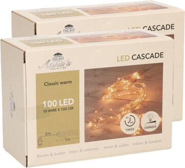 Anna's Collection Kerstverlichting - 2x - 20 m - warm wit - 900 leds