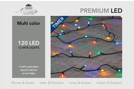 Anna's Collection Kerstverlichting buiten 120 veelkleurige lampjes Multikleur