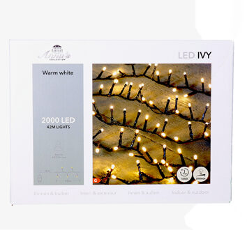 Anna's Collection Kerstverlichting Ivy - 2000 led lampjes - warm wit - 42 meter - lichtsnoer