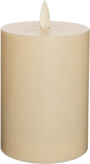 Anna's Collection LED kaars/stompkaars - ivoor wit - D8 x H13 cm - voor buiten en binnen - met timer