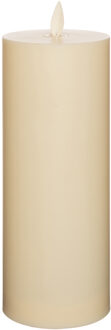 Anna's Collection LED kaars/stompkaars - ivoor wit - D8 x H22 cm - voor buiten en binnen - met timer