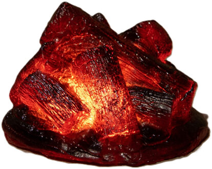 Anna's Collection LED kampvuur verlichting - 14 x 14 x 10 cm - kunst houtblokken - voor buiten