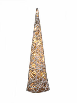 Anna's Collection LED kegel kerstboom lamp - 60 cm - 15 led lampjes - warm wit - kerstverlichting