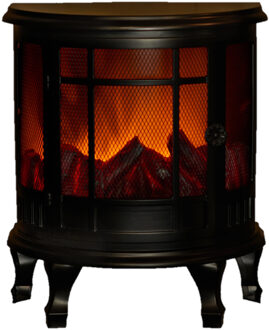 Anna's Collection LED sfeerhaard - zwart - L30 x B16 x H35 cm - open haard - verlichting