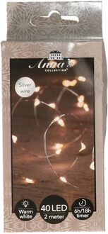 Anna's Collection LED wire zilverdraad 40l/2 m warm wit