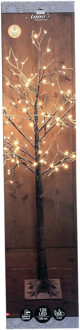 Anna's Collection Lichtboom - bruin?- metaal?- 130 cm - 120 led lichtjes - klassiek warm - verlichte kerstboom
