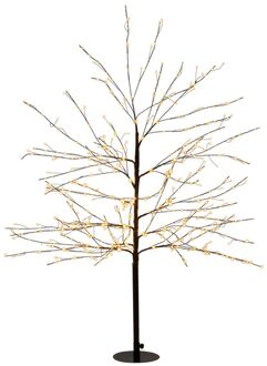 Anna's Collection Lichtboom - zwart - 120 cm - metaal - 600 led lichtjes - warm wit - verlichte kerstboom
