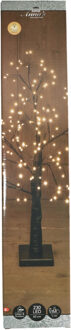 Anna's Collection Lichtboom - zwart?- metaal?- 60 cm - 230 led lichtjes - flash - klassiek warm - verlichte kerstboom