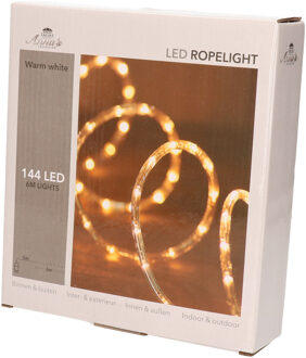 Anna's Collection Lichtslang met 144 warm witte lampjes 6 meter feestverlichting