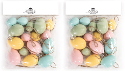 Anna's Collection Paaseieren - 32x - kunststof - pastel - 4/6 cm - paasdecoratie