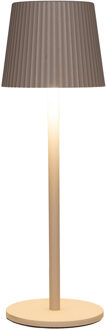 Anna's Collection Portable tafellamp Glambiance - beige/zand - 27 cm - aanraaksensor - draadloos/oplaadbaar USB - buit