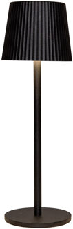 Anna's Collection Portable tafellamp Glambiance - zwart - 27 cm - aanraaksensor - draadloos/oplaadbaar USB - binnen/bu