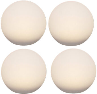 Anna's Collection Solar bol lamp - 4x - kunststof - D20 cm - warm wit - tuinverlichting