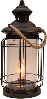 Anna's Collection Solar Lantaarn Vintage Met Vlamverlichting
Deze Stijlvolle Metalen Solar zwart