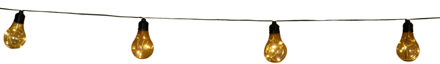 Anna's Collection Solar lichtsnoer - feestverlichting - 10 LED bolletjes - 450 cm - warm wit - zonne-energie