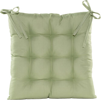 Anna's Collection Stoelkussen gewatteerd - mint groen - 38x38 cm - binnen/buiten