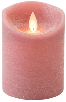 Anna's Collection Stompkaars - LED - antiek roze - H10 cm - bewegende vlam - kaars