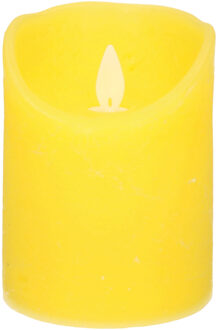 Anna's Collection Stompkaars - LED - geel - H10 cm - bewegende vlam - kaars