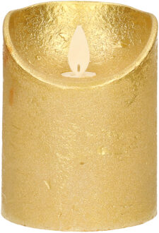 Anna's Collection Stompkaars - LED - goud - H10 cm - bewegende vlam - kaars