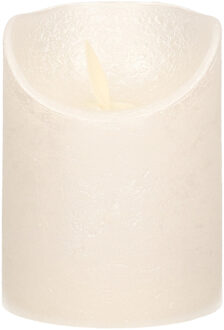 Anna's Collection Stompkaars - LED - parel creme - H10 cm - bewegende vlam - kaars