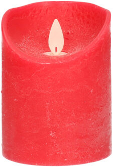 Anna's Collection Stompkaars - LED - rood - H10 cm - bewegende vlam - kaars