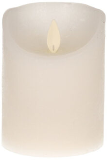 Anna's Collection Stompkaars - LED - wit - H10 cm - bewegende vlam - kaars