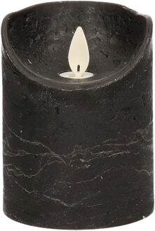 Anna's Collection Stompkaars - LED - zwart - H10 cm - bewegende vlam - kaars