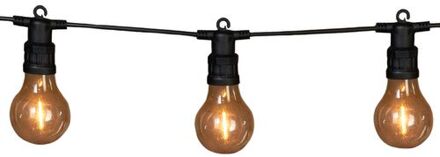 Anna's Collection Tuinverlichting lichtsnoer met 10 lampjes/bollampjes klassiek warm 10 meter - Lichtsnoer voor buiten