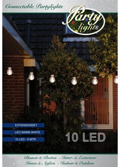 Anna's Collection Uitbreidingsset feestverlichting lichtsnoer warm wit 5 meter