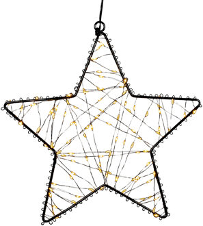 Anna's Collection Verlichte ster - 100 led lampjes - warm wit - D26 cm - kerster figuur - kerstverlichting?