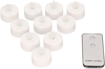 Anna's Collection Waxinelichtjes - LED - 10x st - afstandsbediening - theelichtjes