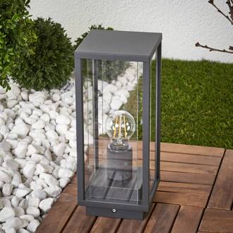 Annalea sokkellamp, 35 cm, antraciet, IP54 antraciet, helder