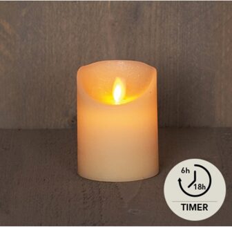 Annas collection led stompkaars bewegende vlam oslo 10 cm ivoor Crème