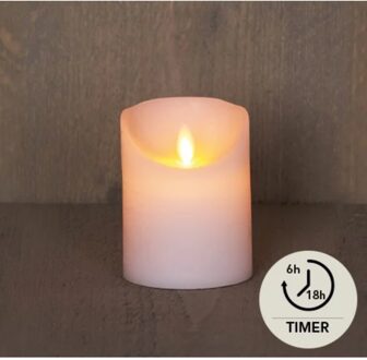 Annas collection led stompkaars bewegende vlam oslo 10 cm wit