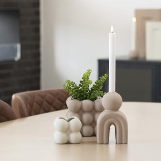 Annemarie bloempot keramiek bruin - 13,5 x 13 cm