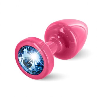 Anni Butt Plug Rond Roze - Blauw - 25 mm