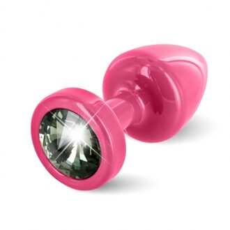 Anni Butt Plug Rond Roze - Zwart - 25 mm