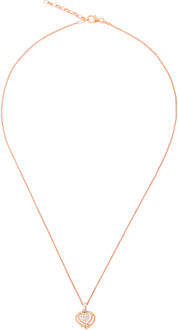 'Anni' Dames 925 Sterling Zilveren Ketting met Hanger - Zilver/Roze zh-7368 RG Zilver en roségoud