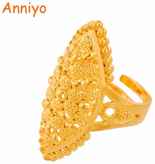 Anniyo Arabische Gouden Kleur Gratis Grootte Ring Voor Vrouwen/Tiener, midden-oosten Dubai Bruiloft Sieraden Ethiopische Afrikaanse Party #093806