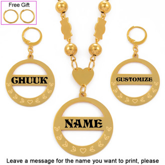 Anniyo Hawaiian Personalized Name Bead Chain Earrings Marshallese Jewelry Micronesia Customize Carving Letter Guam Chuuk #078121