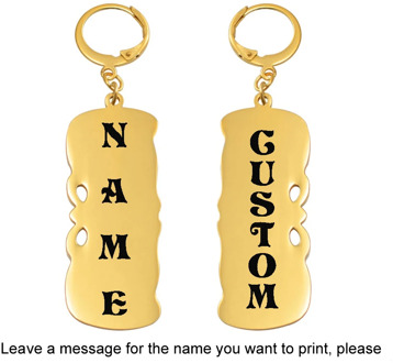 Anniyo Personalized Name Earrings Hawaii for Women Girls Marshall Guam Stainless Steel Jewelry Customize Letters Chuuk #066321