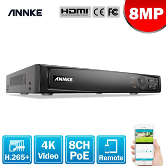 ANNKE 8CH 8MP POE NVR Network Video Recorder NVR For POE IP Camera P2P Cloud Function Plug And Play