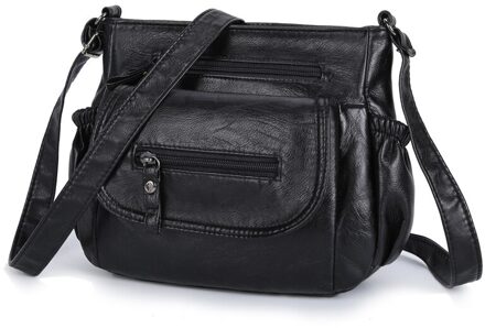 Annmouler Casual Vrouwen Schoudertas Zachte Lederen Crossbody Tas Gewassen Faux Lederen Tas Portemonnee Kleine Size Vrouwen Tassen