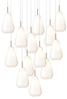 Anoli 13 Hanglamp - Goud - Opaal