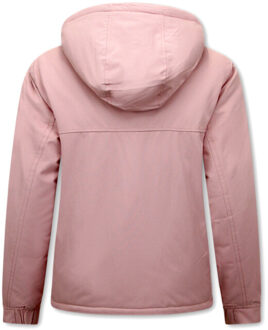 Anorak jas voor over het hoofd Roze - XS