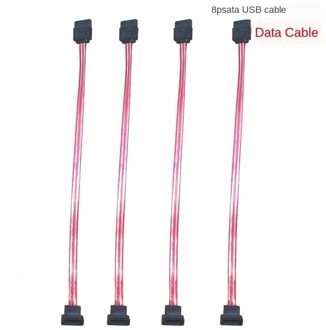 Anpwoo 8P Sata Datakabel, Transparant Rood, Speciale Interne Draad Voor Security Monitoring Lijn Apparatuur 1stk rood